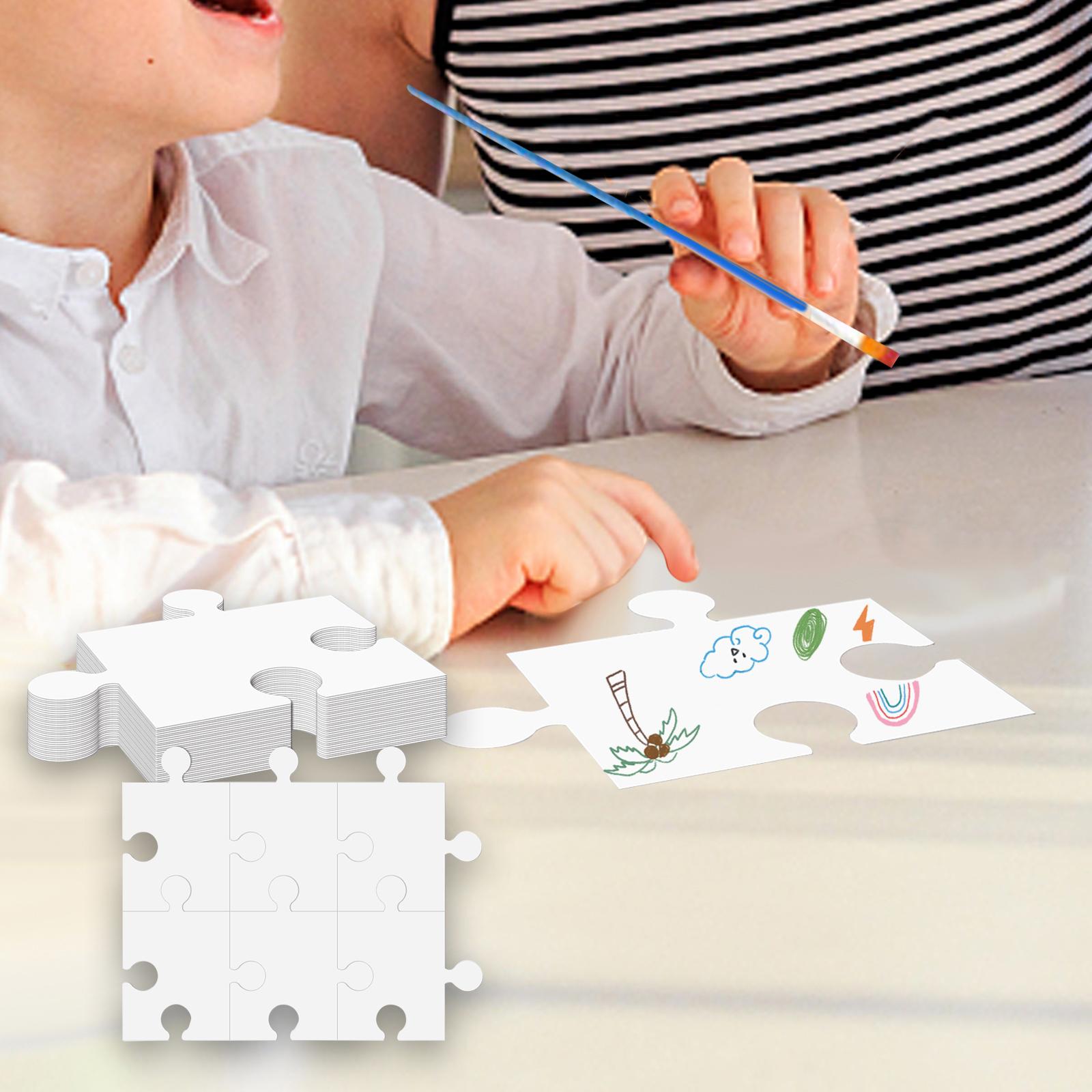 Puzzle Blank White - Drawing Puzzles Blank White Cardboard Jigsaw