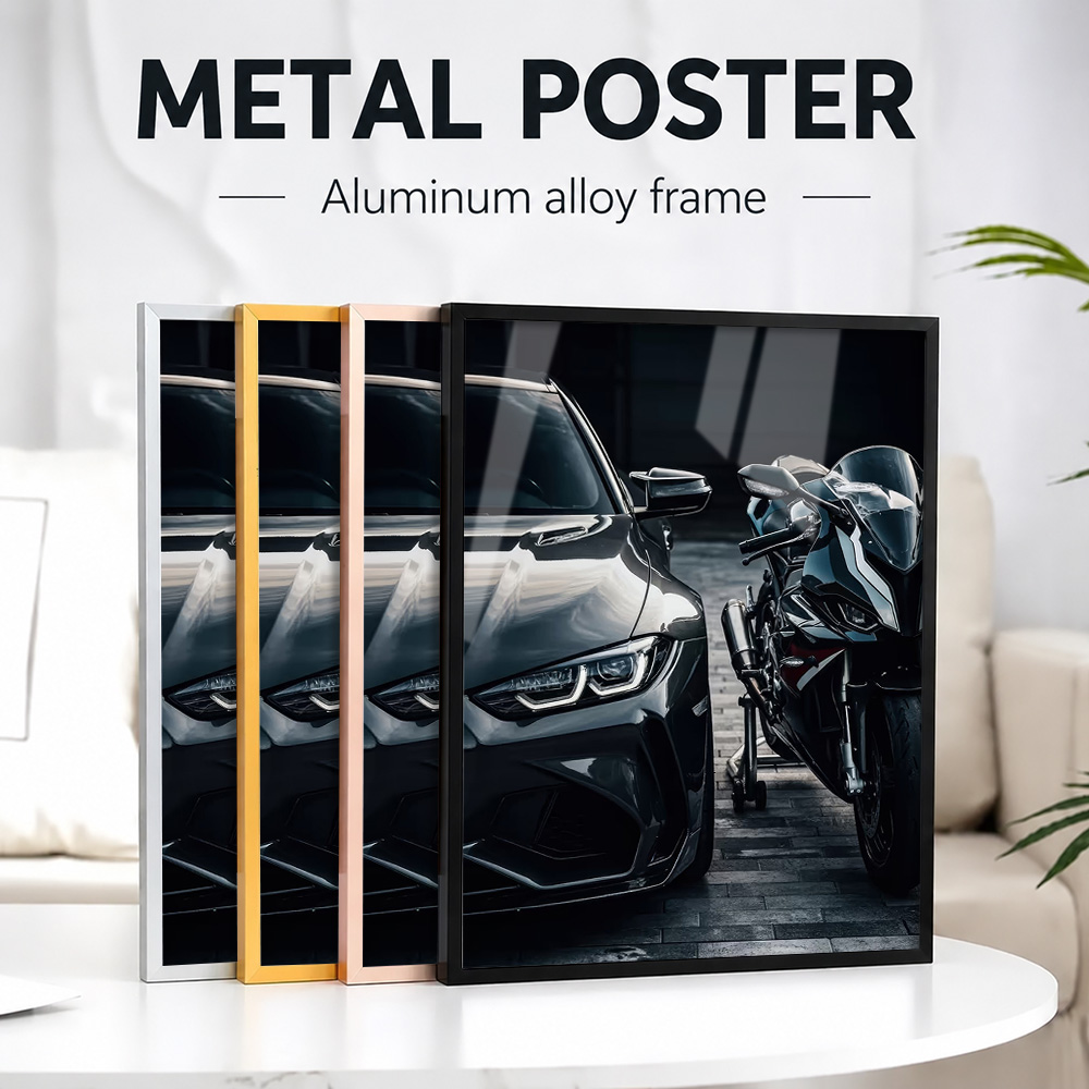 Black Car And Motorcycle Duo M - đánh giá và giá Metal Photo Panel